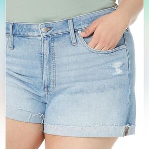 Madewell Plus High-Rise Denim Shorts Ripped Edition sz 32